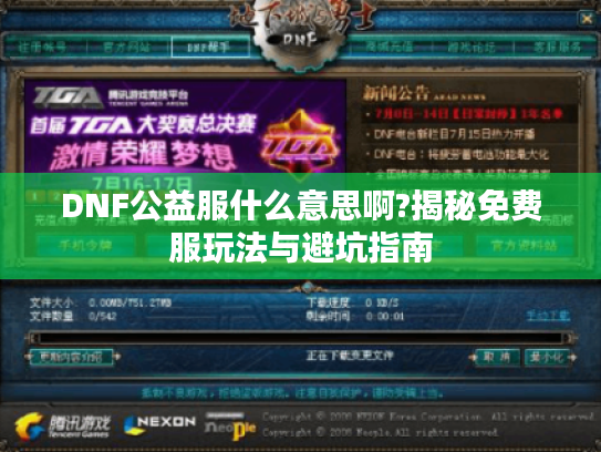 DNF公益服什么意思啊?揭秘免费服玩法与避坑指南