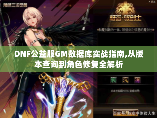 DNF公益服GM数据库实战指南,从版本查询到角色修复全解析