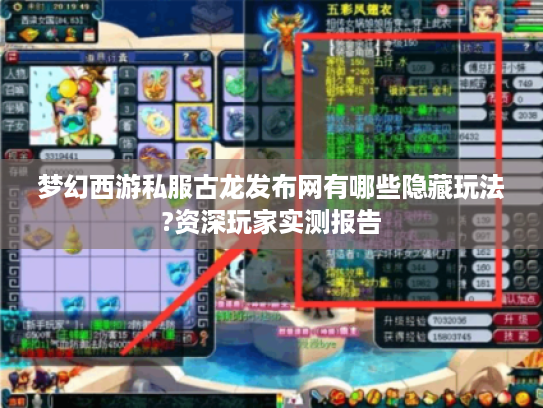 梦幻西游私服古龙发布网有哪些隐藏玩法?资深玩家实测报告