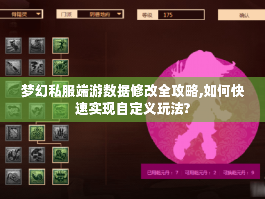 梦幻私服端游数据修改全攻略,如何快速实现自定义玩法?