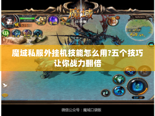 魔域私服外挂机技能怎么用?五个技巧让你战力翻倍