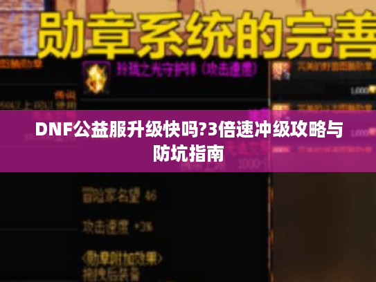 DNF公益服升级快吗?3倍速冲级攻略与防坑指南