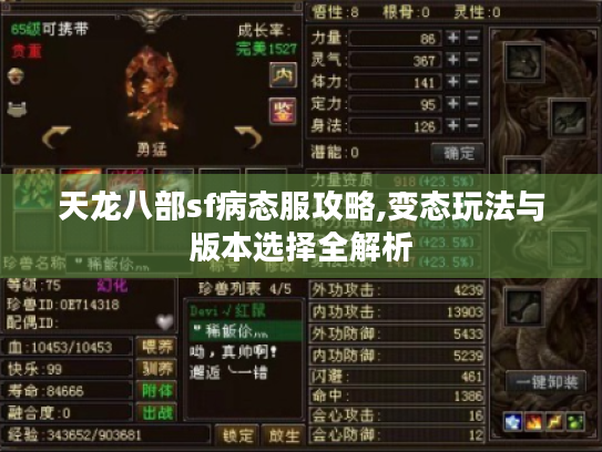 天龙八部sf病态服攻略,变态玩法与版本选择全解析