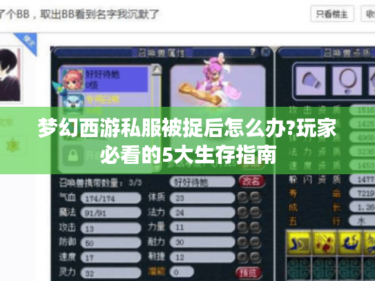 梦幻西游私服被捉后怎么办?玩家必看的5大生存指南