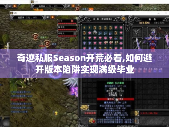 奇迹私服Season开荒必看,如何避开版本陷阱实现满级毕业