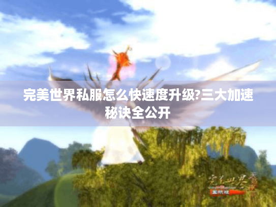 完美世界私服怎么快速度升级?三大加速秘诀全公开
