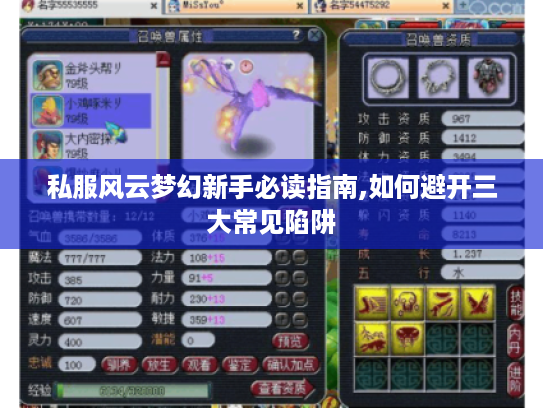 私服风云梦幻新手必读指南,如何避开三大常见陷阱