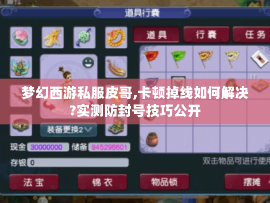 梦幻西游私服皮哥,卡顿掉线如何解决?实测防封号技巧公开