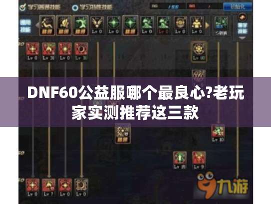 DNF60公益服哪个最良心?老玩家实测推荐这三款