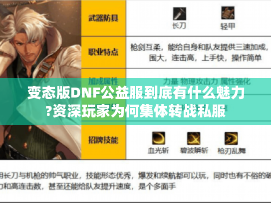 变态版DNF公益服到底有什么魅力?资深玩家为何集体转战私服