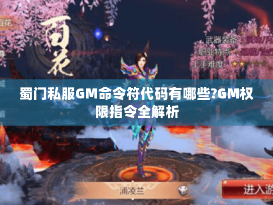 蜀门私服GM命令符代码有哪些?GM权限指令全解析