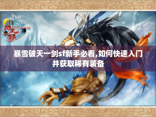 暴雪破天一剑sf新手必看,如何快速入门并获取稀有装备