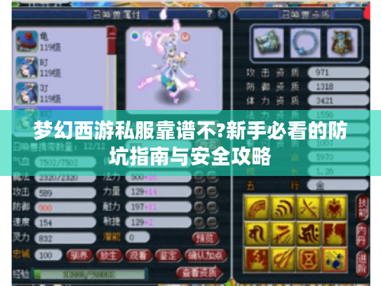 梦幻西游私服靠谱不?新手必看的防坑指南与安全攻略