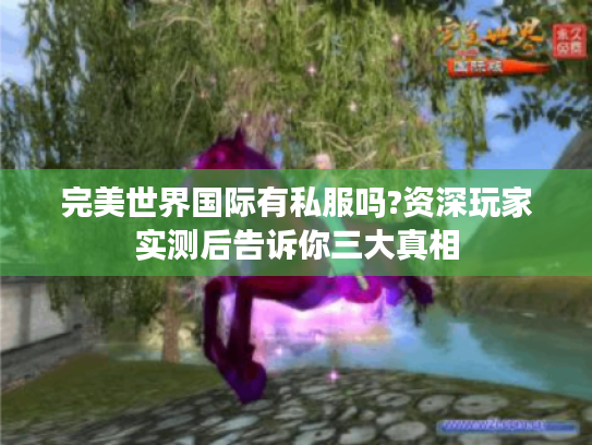 完美世界国际有私服吗?资深玩家实测后告诉你三大真相