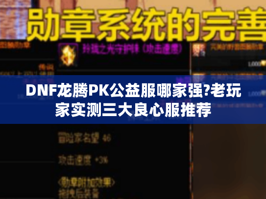 DNF龙腾PK公益服哪家强?老玩家实测三大良心服推荐