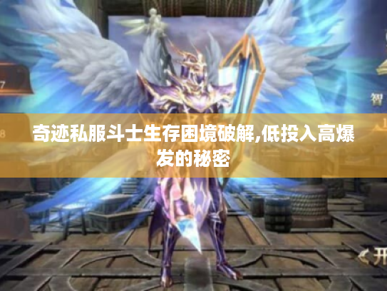 奇迹私服斗士生存困境破解,低投入高爆发的秘密