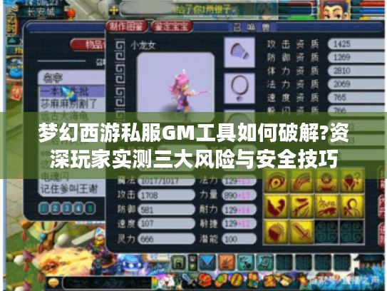 梦幻西游私服GM工具如何破解?资深玩家实测三大风险与安全技巧