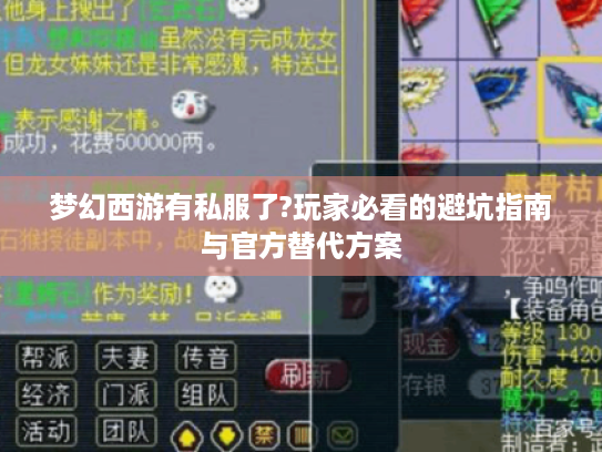梦幻西游有私服了?玩家必看的避坑指南与官方替代方案