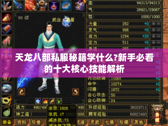 天龙八部私服秘籍学什么?新手必看的十大核心技能解析