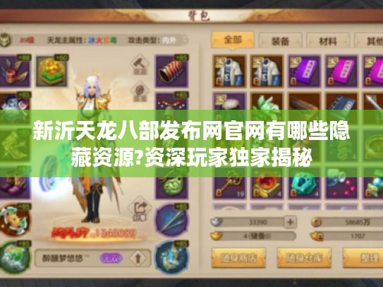 新沂天龙八部发布网官网有哪些隐藏资源?资深玩家独家揭秘