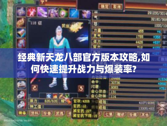 经典新天龙八部官方版本攻略,如何快速提升战力与爆装率?