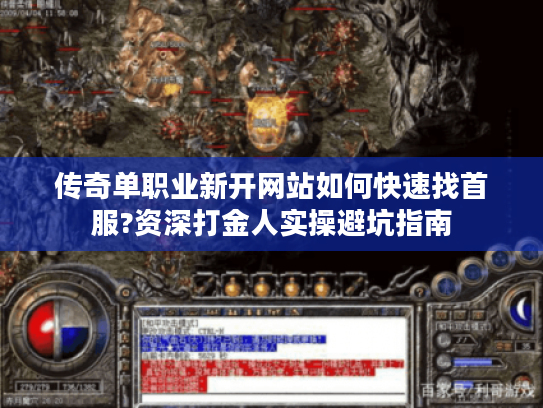 传奇单职业新开网站如何快速找首服?资深打金人实操避坑指南