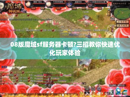 08版魔域sf服务器卡顿?三招教你快速优化玩家体验