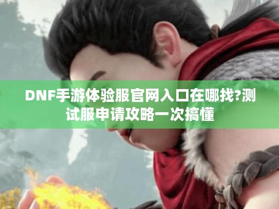 DNF手游体验服官网入口在哪找?测试服申请攻略一次搞懂