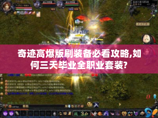 奇迹高爆版刷装备必看攻略,如何三天毕业全职业套装?