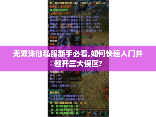 无双诛仙私服新手必看,如何快速入门并避开三大误区?