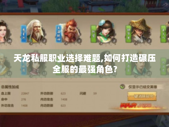 天龙私服职业选择难题,如何打造碾压全服的最强角色? 天龙私服职业选择难题,如何打造碾压全服的最强角色?