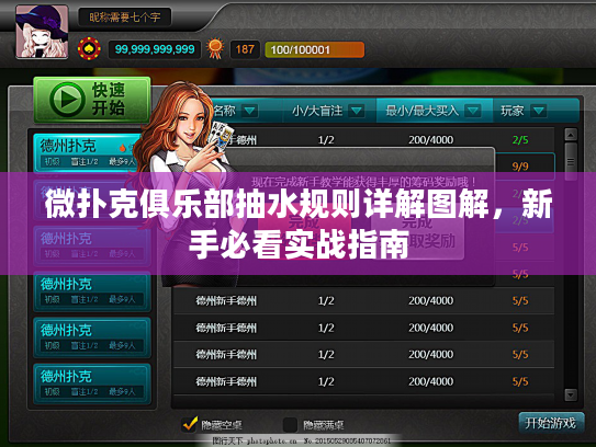 微扑克俱乐部抽水规则详解图解，新手必看实战指南