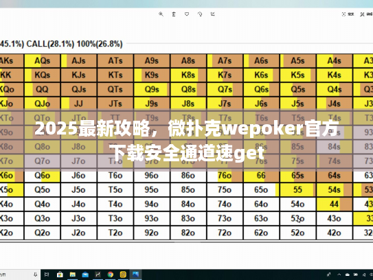2025最新攻略，微扑克wepoker官方下载安全通道速get