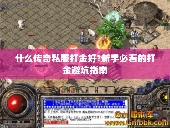 什么传奇私服打金好?新手必看的打金避坑指南