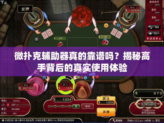 微扑克辅助器真的靠谱吗？揭秘高手背后的真实使用体验