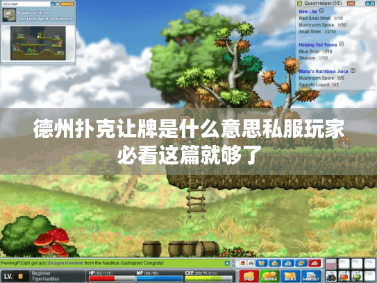 德州扑克让牌是什么意思私服玩家必看这篇就够了