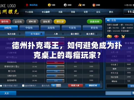 德州扑克毒王，如何避免成为扑克桌上的毒瘤玩家？