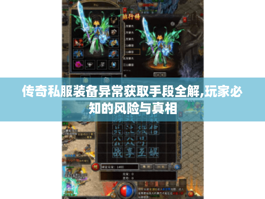 传奇私服装备异常获取手段全解,玩家必知的风险与真相