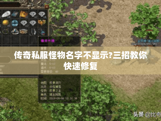 传奇私服怪物名字不显示?三招教你快速修复