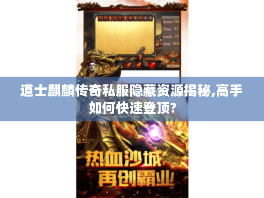 道士麒麟传奇私服隐藏资源揭秘,高手如何快速登顶?