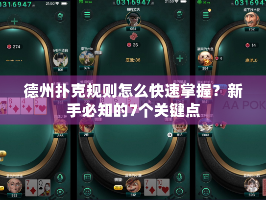 德州扑克规则怎么快速掌握?新手必知的7个关键点 德州扑克规则怎么快速掌握?新手必知的7个关键点