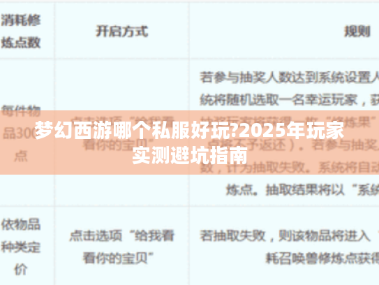 梦幻西游哪个私服好玩?2025年玩家实测避坑指南