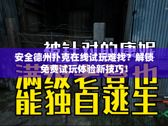 安全德州扑克在线试玩难找？解锁免费试玩体验新技巧！