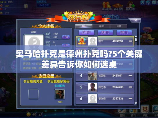 奥马哈扑克是德州扑克吗?5个关键差异告诉你如何选桌