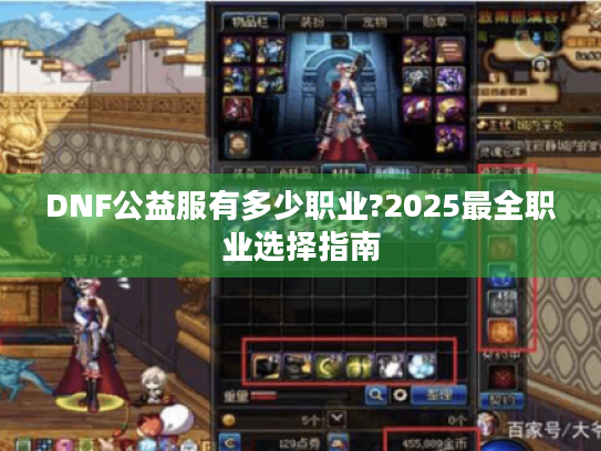 DNF公益服有多少职业?2025最全职业选择指南