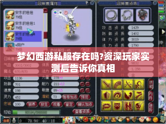梦幻西游私服存在吗?资深玩家实测后告诉你真相