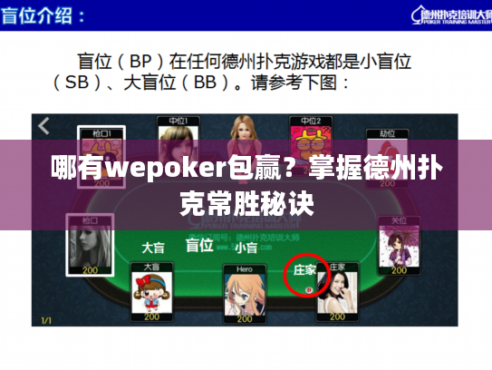 哪有wepoker包赢?掌握德州扑克常胜秘诀 哪有wepoker包赢?掌握德州扑克常胜秘诀