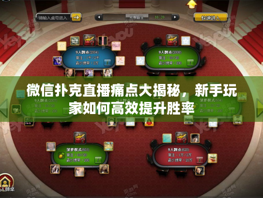 微信扑克直播痛点大揭秘，新手玩家如何高效提升胜率