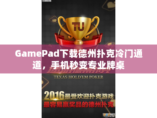 GamePad下载德州扑克冷门通道，手机秒变专业牌桌