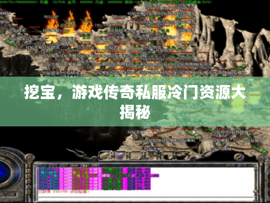 挖宝，游戏传奇私服冷门资源大揭秘